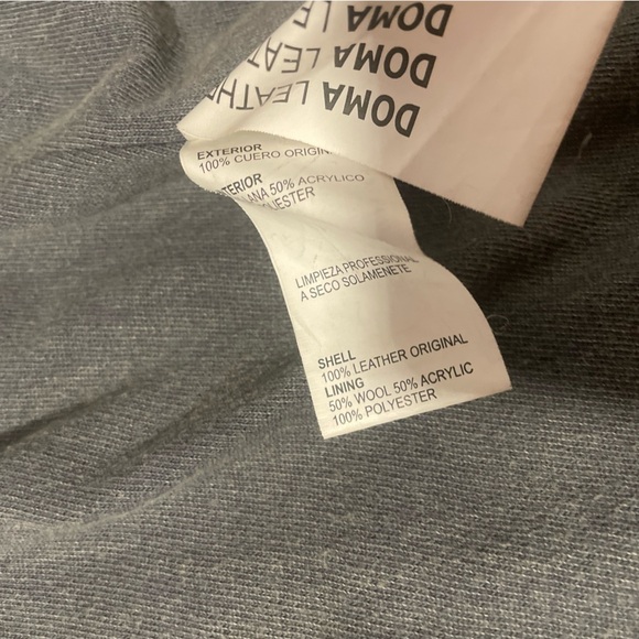 Doma Leather Black Leather Jacket Size Medium - Picture 6 of 7